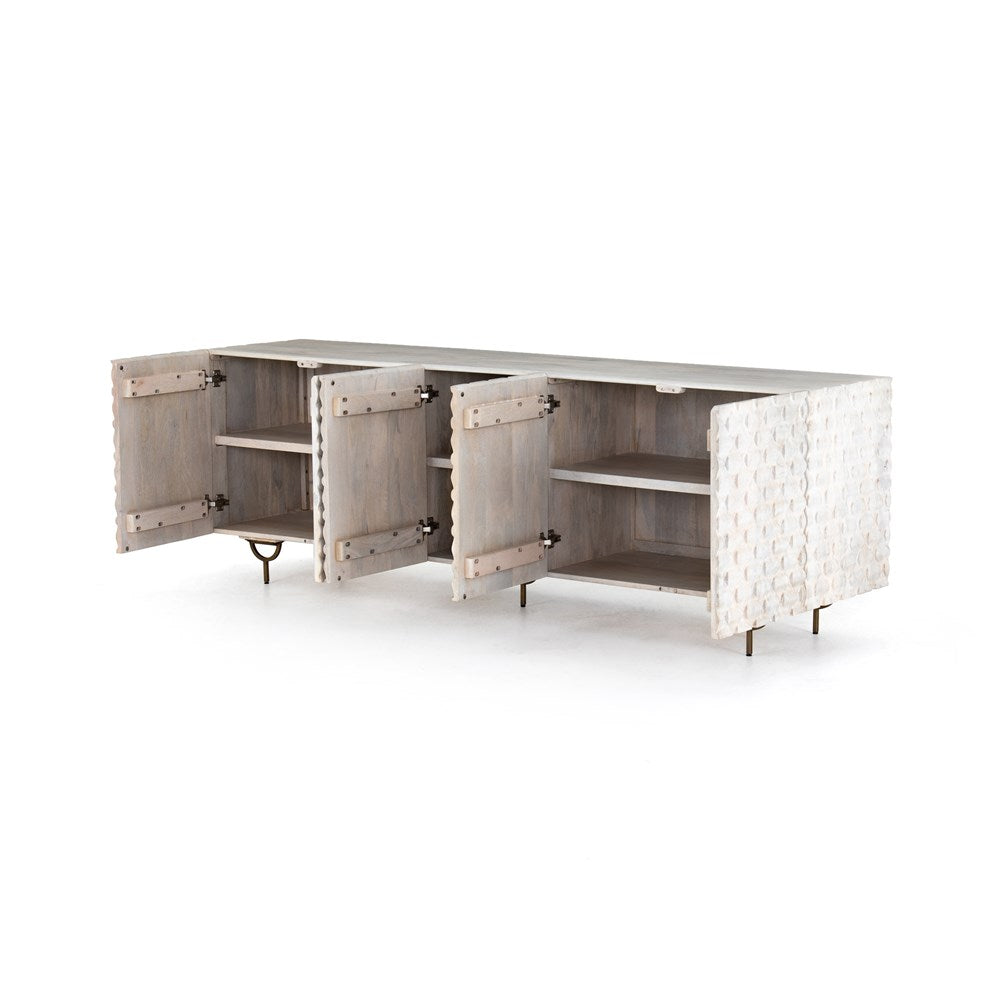 Rio Sideboard / Media Console-Four Hands-FH-106421-005-Media Storage / TV StandsWhite Wash-3-France and Son