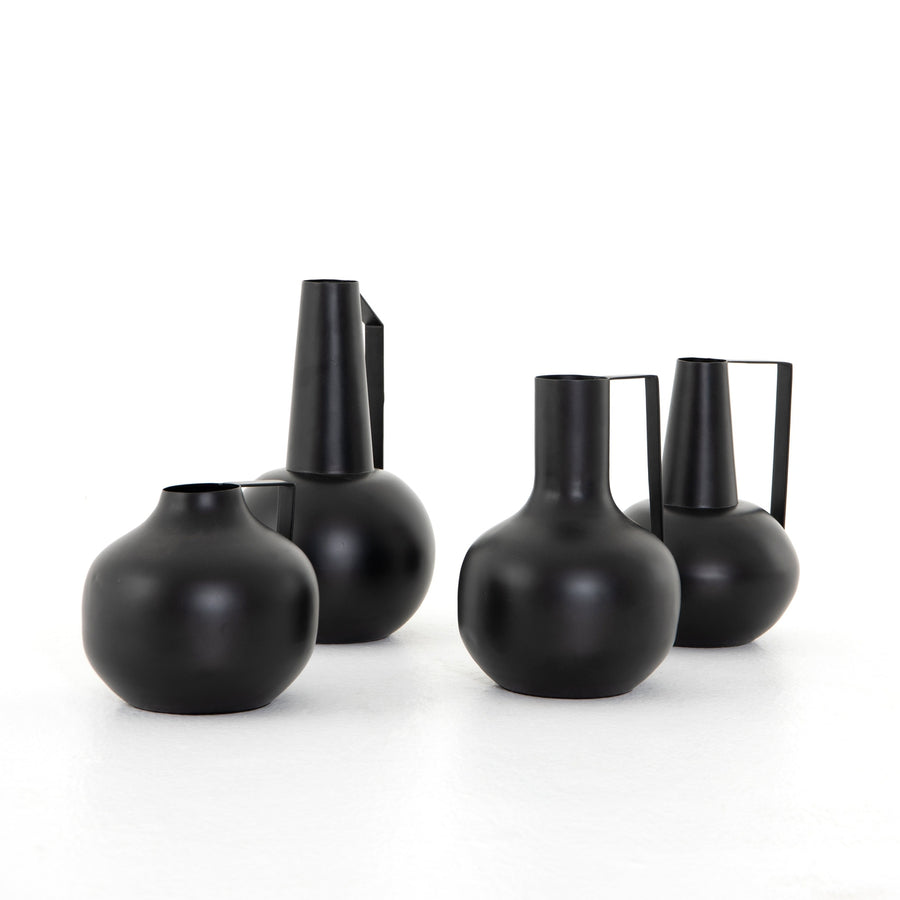Aleta Vases, Set Of 4-Four Hands-FH-IMAR-269-VasesMatte Black-1-France and Son