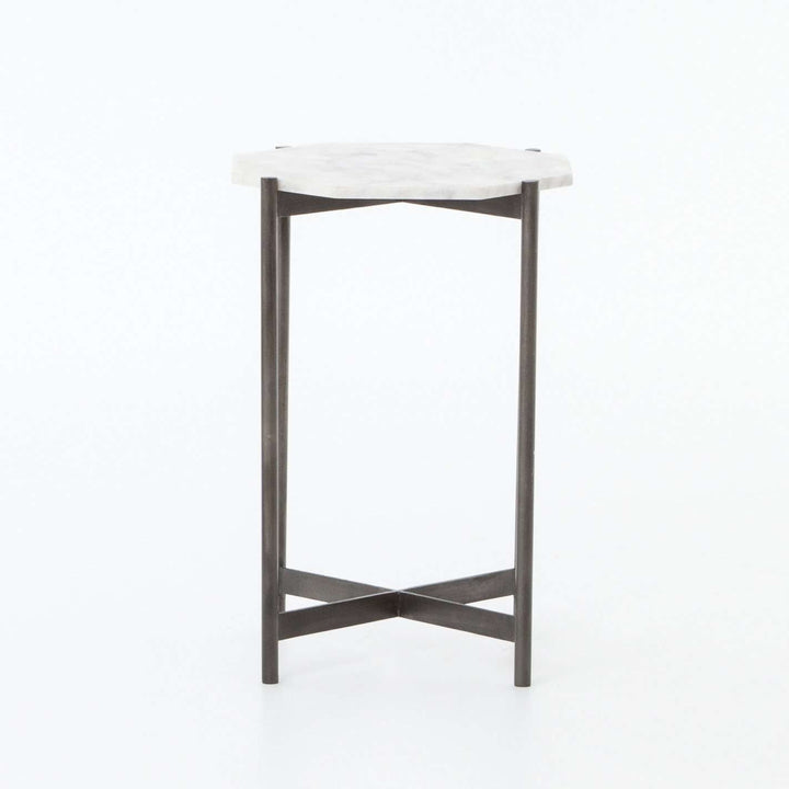 Adair Side Table-Four Hands-FH-106595-007-Side TablesHammered Grey & White-4-France and Son