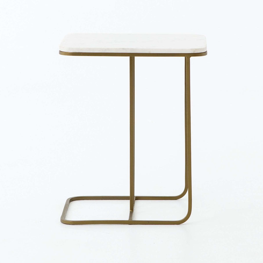 Wally C Table - Polished White Marble-Four Hands-FH-IMAR-99-MBR-Side Tables-3-France and Son