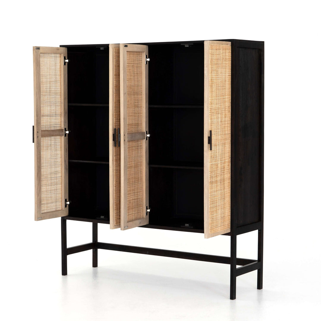 Caprice Cabinet-Four Hands-FH-108910-002-Bookcases & CabinetsBlack Wash Mango-2-France and Son