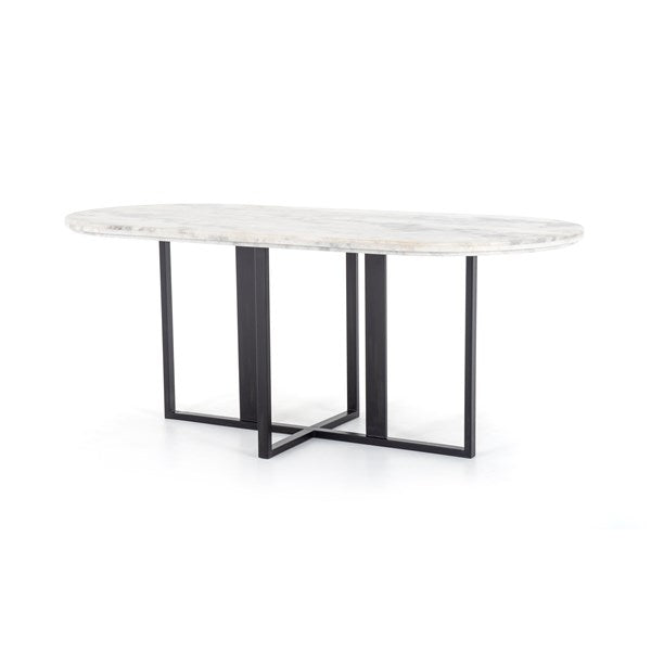 Devan Oval Dining Table-Four Hands-FH-IRCK-371-Dining TablesDark Kettle Black-8-France and Son