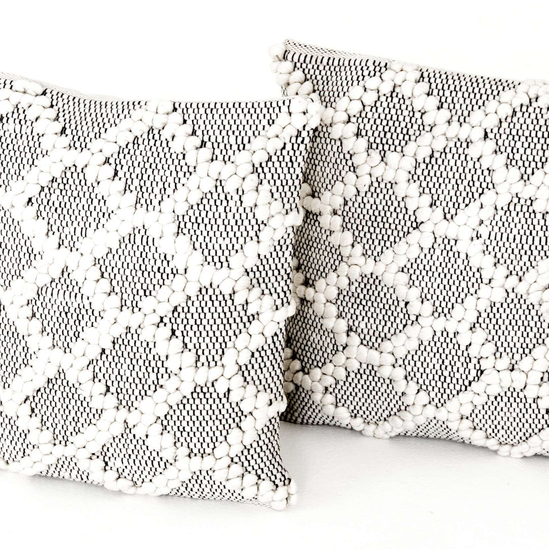 Black & Cream Diamond Pillow - Set of 2-Four Hands-FH-IWIL-285-Decor20" x 20"-5-France and Son