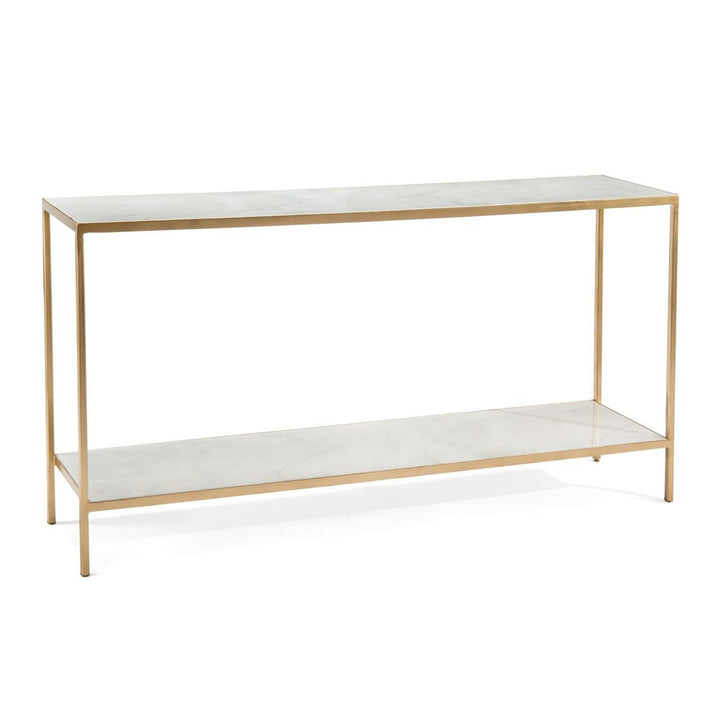 Austin A. James' New Orleans White Sofa Table with Shelf-John Richard-JR-JFD-0120-Console Tables-1-France and Son