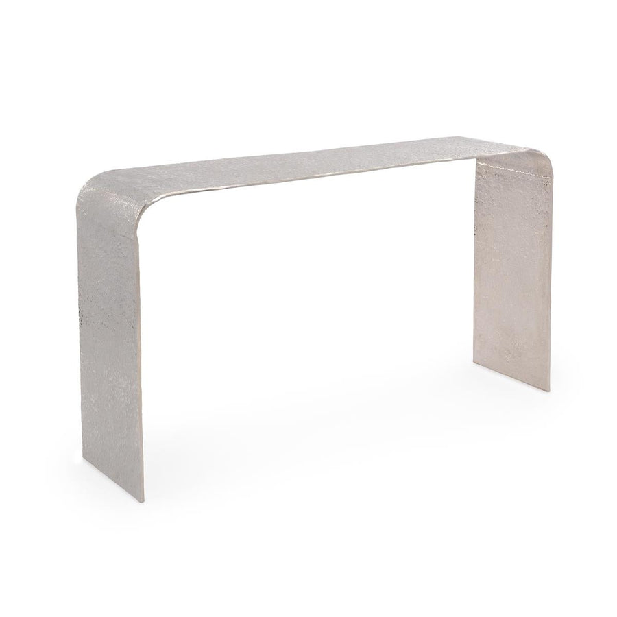 Textured Console Table in Nickel-John Richard-JR-JFD-0225-Console Tables-1-France and Son