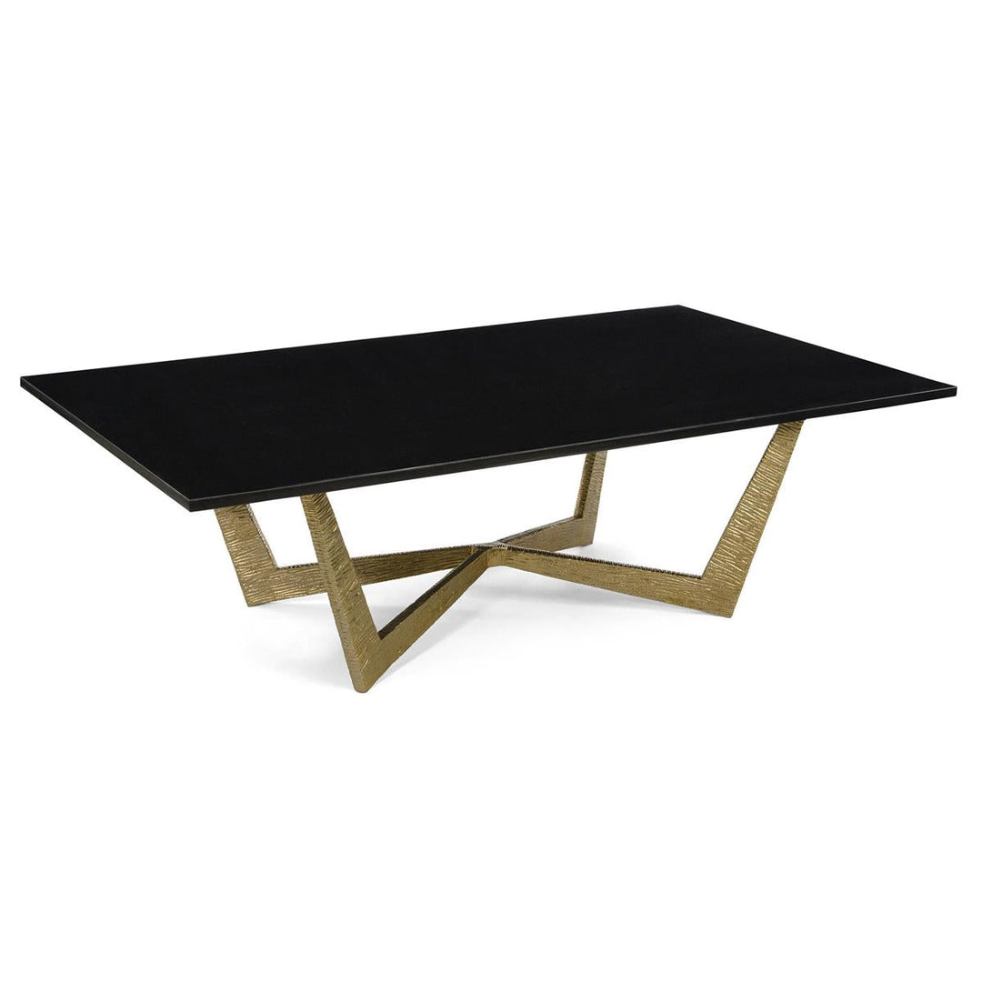 Cocktail Table in Brass With Black Marble Top-John Richard-JR-JFD-0248-Coffee Tables-1-France and Son
