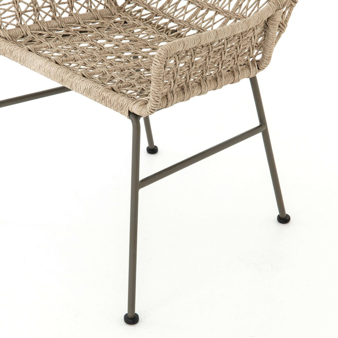 Bandera Outdoor Woven Dining Chair-Four Hands-FH-JLAN-130-Outdoor Dining ChairsDistressed Grey-Without Cushion-13-France and Son