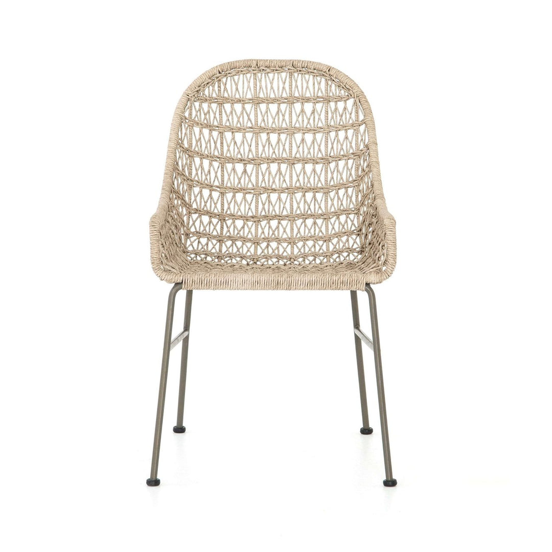Bandera Outdoor Woven Dining Chair-Four Hands-FH-JLAN-130-Outdoor Dining ChairsDistressed Grey-Without Cushion-9-France and Son