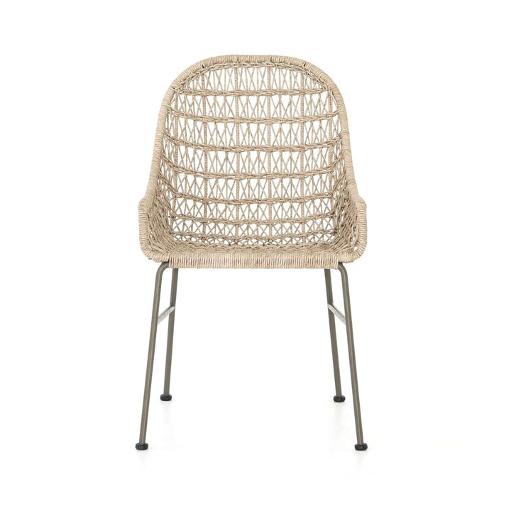 Bandera Outdoor Woven Dining Chair-Four Hands-FH-JLAN-130-Outdoor Dining ChairsDistressed Grey-Without Cushion-9-France and Son