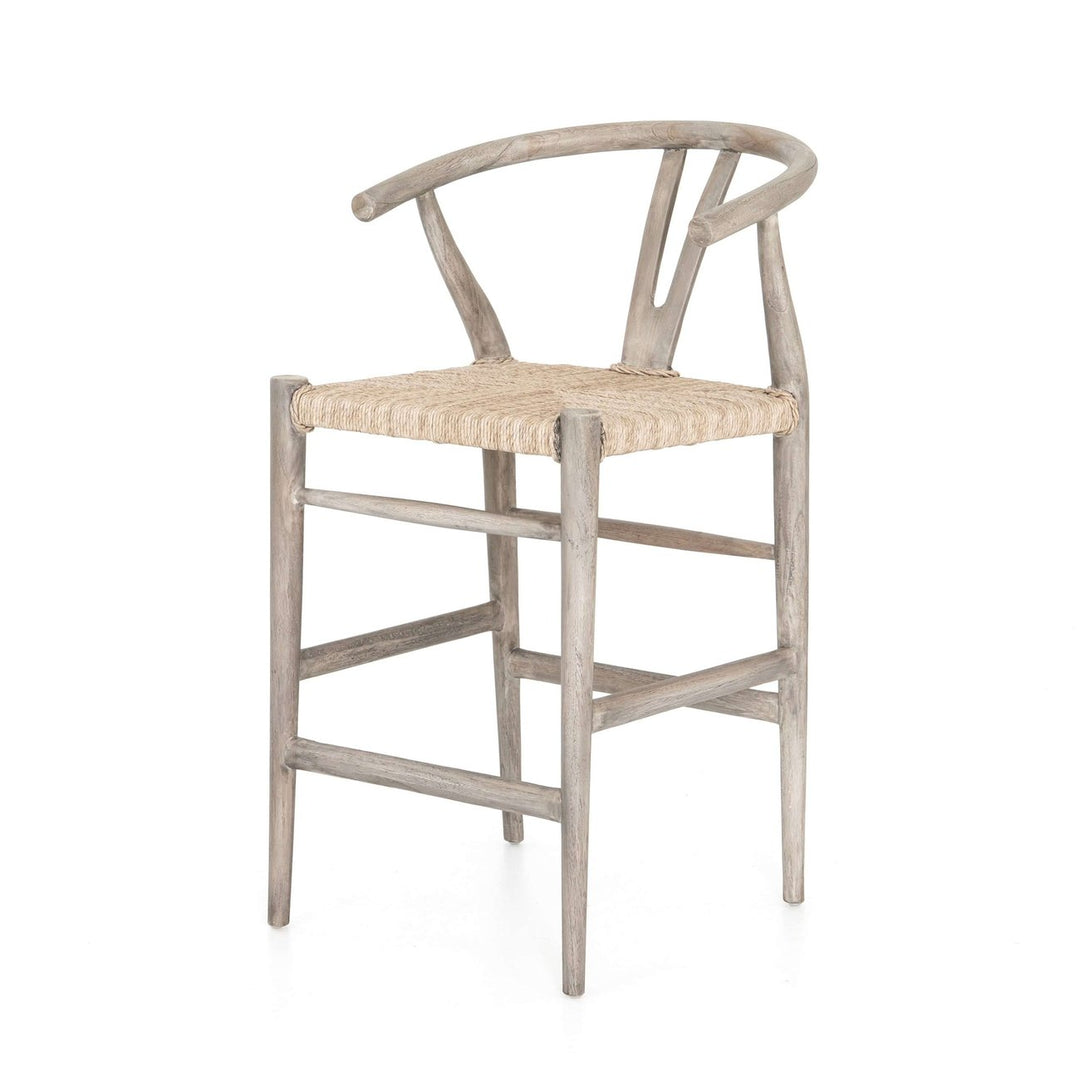 Muestra Bar + Counter Stool-Four Hands-FH-JLAN-206A-Bar StoolsBar-Weathered Grey Teak-6-France and Son