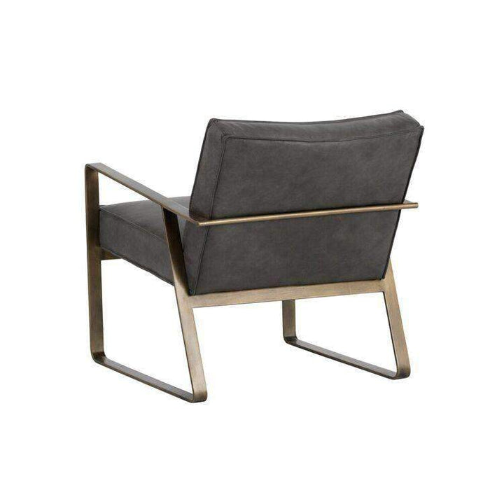 Kristoffer Lounge Chair-Sunpan-SUNPAN-103498-Lounge ChairsVintage Steel Grey-Leather-10-France and Son