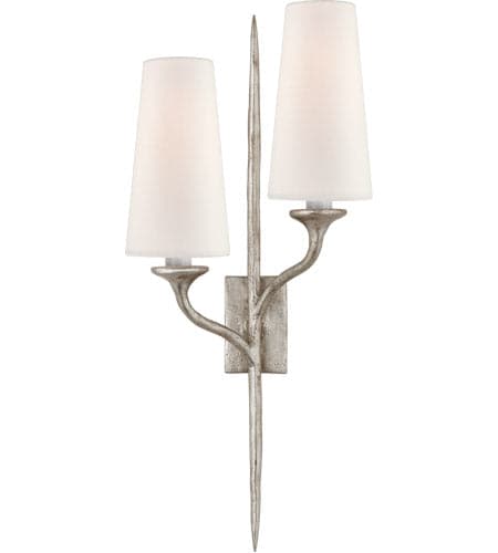 Ivy Double Right Sconce-Visual Comfort-VISUAL-JN 2077BSL-L-Wall LightingBurnished Silver Leaf-2-France and Son