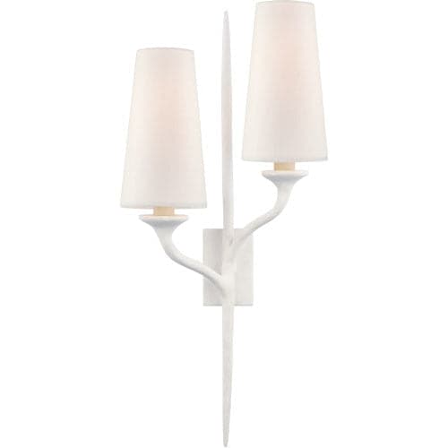 Ivy Double Right Sconce-Visual Comfort-VISUAL-JN 2077PW-L-Wall LightingPlaster White-1-France and Son