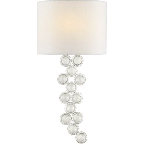 Myles Medium Left Sconce-Visual Comfort-VISUAL-JN 2201BSL/CG-L-Wall LightingBurnished Silver Leaf and Crystal-1-France and Son