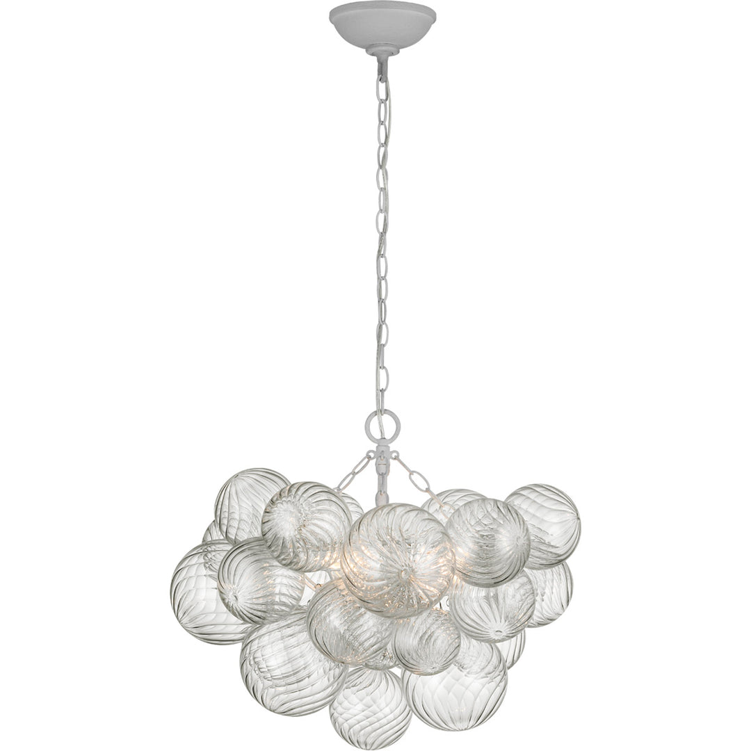 Titon Small Chandelier-Visual Comfort-VISUAL-JN 5110PW/CG-ChandeliersSmall-Plaster White-3-France and Son