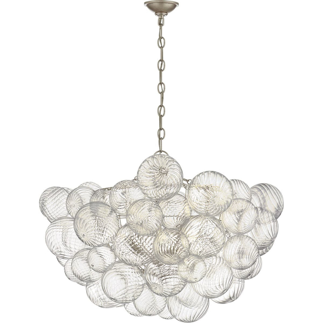Titon Small Chandelier-Visual Comfort-VISUAL-JN 5112BSL/CG-ChandeliersLarge-Silver Leaf-5-France and Son