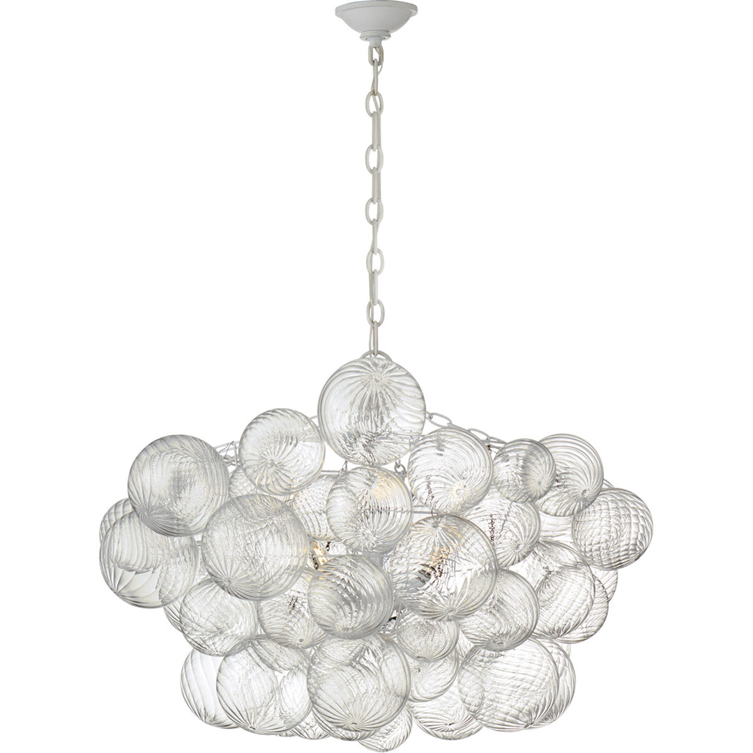 Titon Small Chandelier-Visual Comfort-VISUAL-JN 5112PW/CG-ChandeliersLarge-Plaster White-4-France and Son