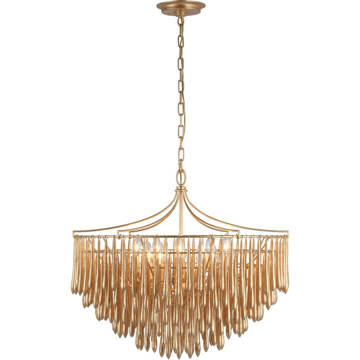 Victory Medium Chandelier-Visual Comfort-VISUAL-JN 5130AGL-ChandeliersAntique Gold Leaf-2-France and Son