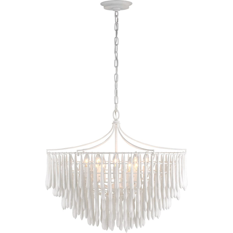 Victory Medium Chandelier-Visual Comfort-VISUAL-JN 5130PW-ChandeliersPlaster White-1-France and Son