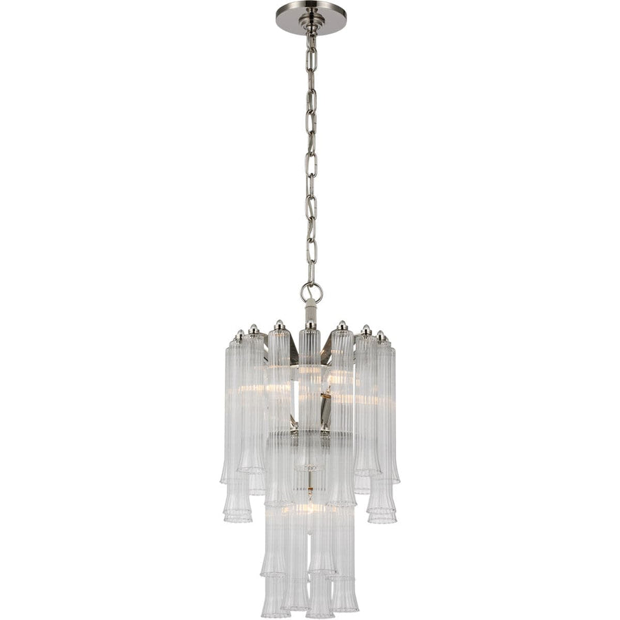 Laila Petite Waterfall Chandelier-Visual Comfort-VISUAL-JN 5250PN-CG-ChandeliersPolished Nickel-1-France and Son