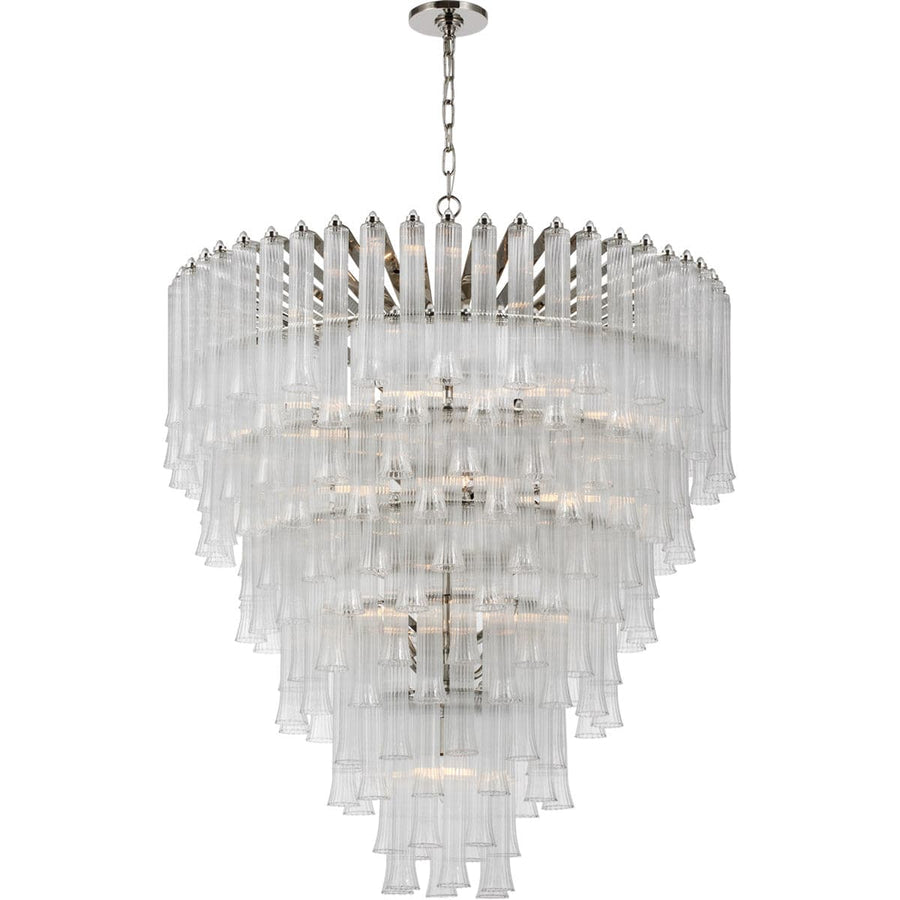 Laila X-Large Waterfall Chandelier-Visual Comfort-VISUAL-JN 5253PN-CG-ChandeliersPolished Nickel-1-France and Son
