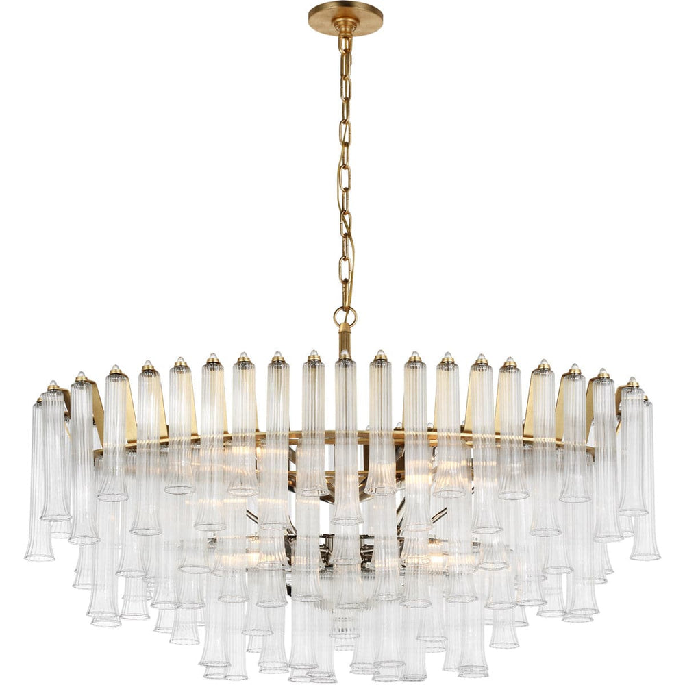 Laila X-Large Oval Chandelier-Visual Comfort-VISUAL-JN 5255G-CG-ChandeliersGild-2-France and Son