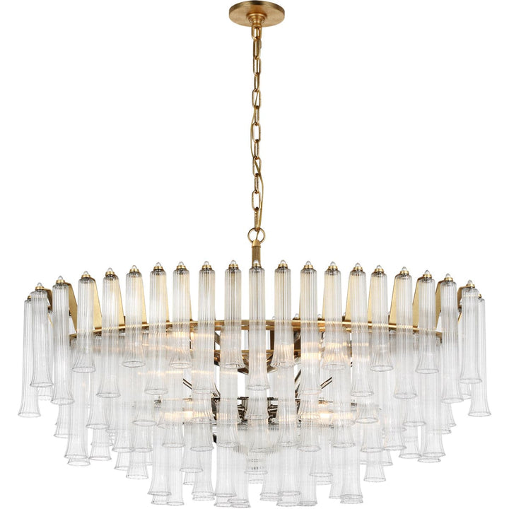 Laila X-Large Oval Chandelier-Visual Comfort-VISUAL-JN 5255G-CG-ChandeliersGild-2-France and Son