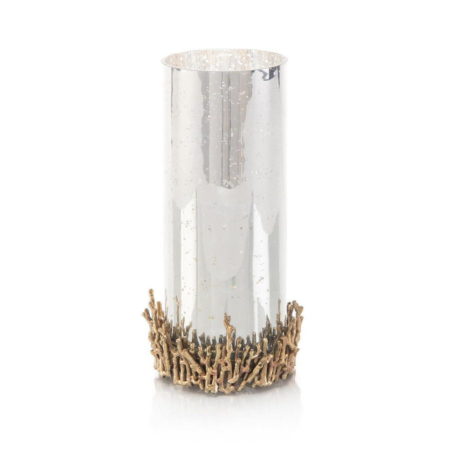 Studded-John Richard-Candle HoldersStudded In Brass Twigs Candleholder-1-France and Son