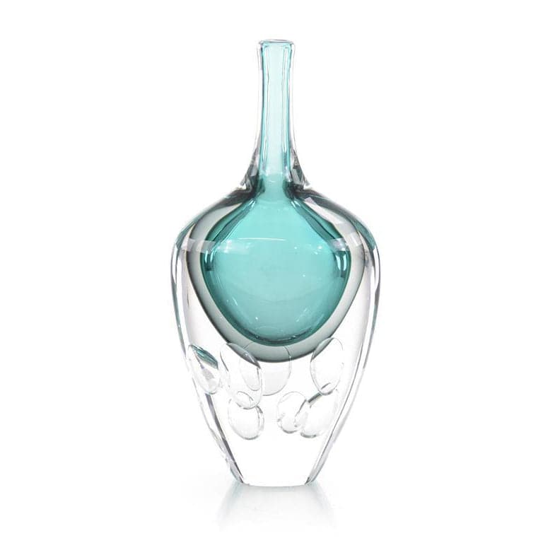 Azure Art Glass Vase with Bubbles-John Richard-JR-JRA-11833-DecorLarge-2-France and Son