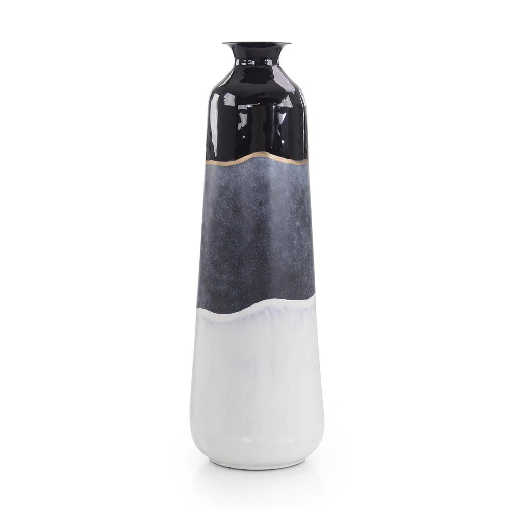 Abstract Black & White Iron Vase-John Richard-JR-JRA-12012-VasesII-2-France and Son