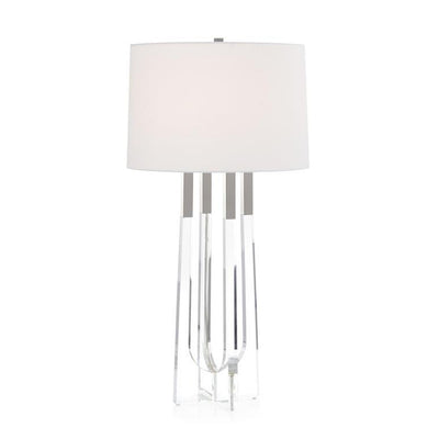 Acrylic Table Lamp with Polished Nickel-John Richard-JR-JRL-10249-Table Lamps-1-France and Son