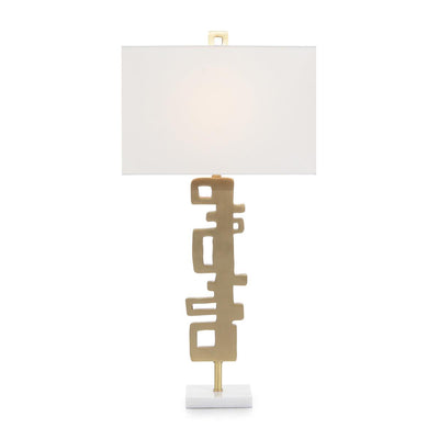 Abstract Brass Table Lamp-John Richard-JR-JRL-10557-Table Lamps-1-France and Son