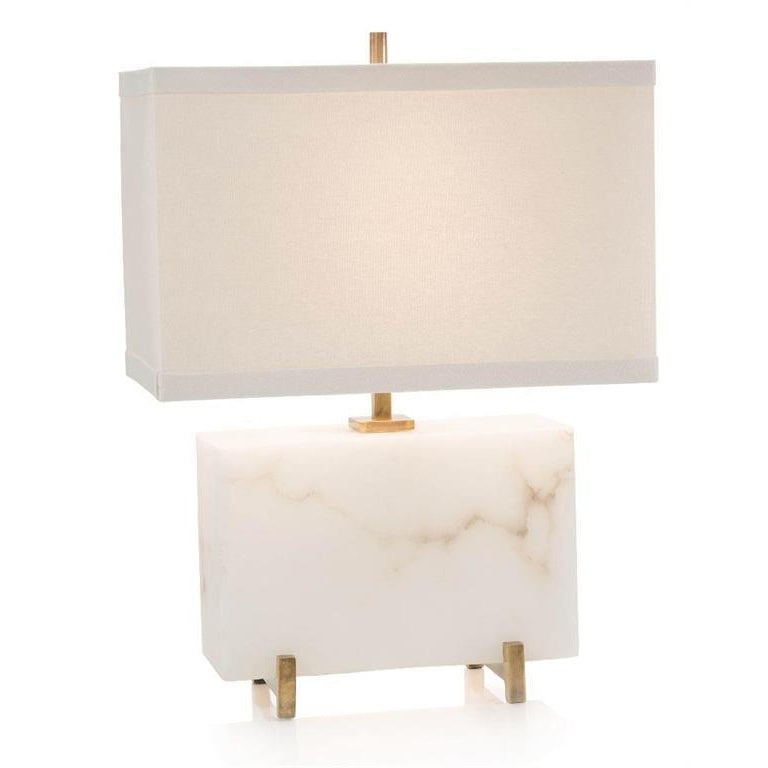 Alabaster Block Table Lamp-John Richard-JR-JRL-9196-Table LampsTall-6-France and Son