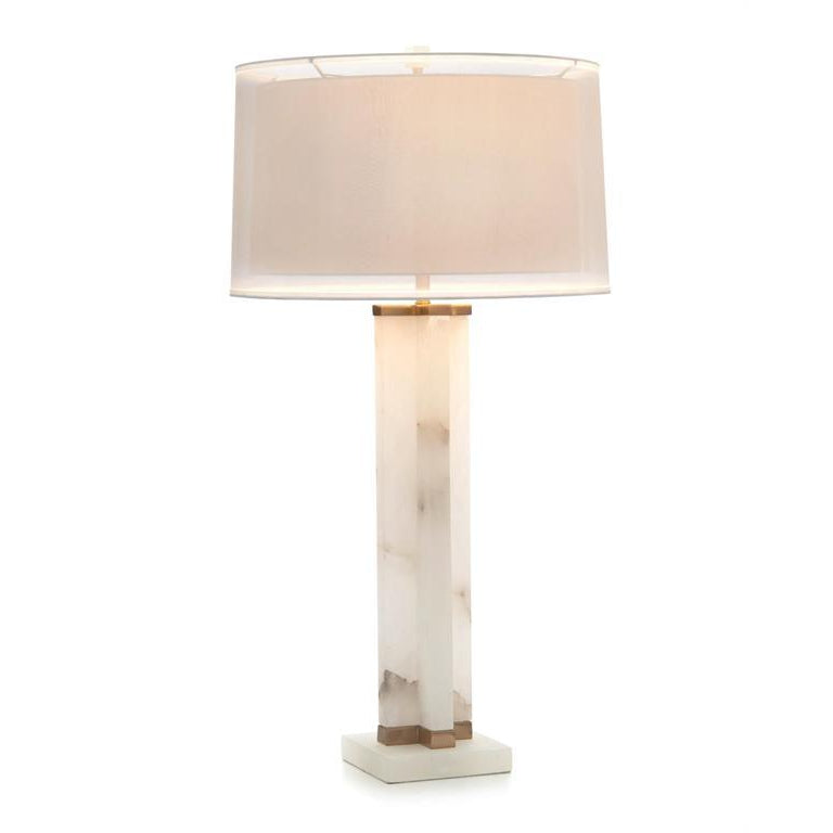 Alabaster Cross Table Lamp-John Richard-JR-JRL-9267-Table Lamps-1-France and Son
