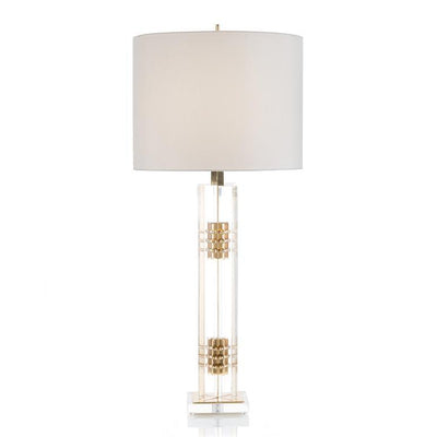 Brass and Acrylic Console Lamp-John Richard-JR-JRL-9697-Table Lamps-1-France and Son
