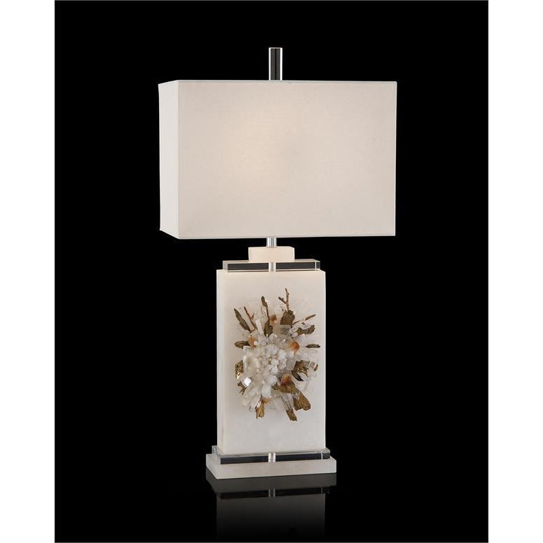 Profusion of Crystal, Alabaster, and Tourmaline Table Lamp-John Richard-JR-JRL-9928-Table Lamps-1-France and Son