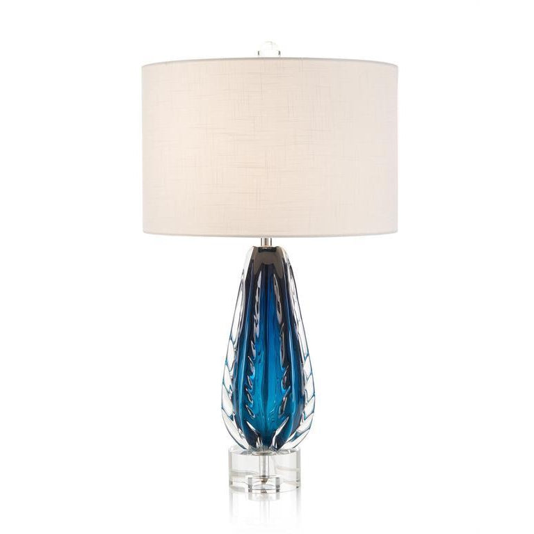 Amalfi Blue and Clear Glass Table Lamp-John Richard-JR-JRL-9959-Table Lamps-1-France and Son