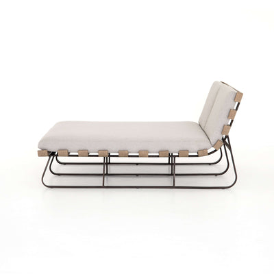 Dimitri Outdoor Double Chaise-Four Hands-FH-JSOL-053-Outdoor ChaisesStone Grey / Washed Brown-4-France and Son