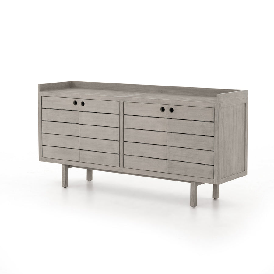 Lula Outdoor Sideboard-Weathered Grey-Four Hands-FH-JSOL-060A-Outdoor Storage-1-France and Son