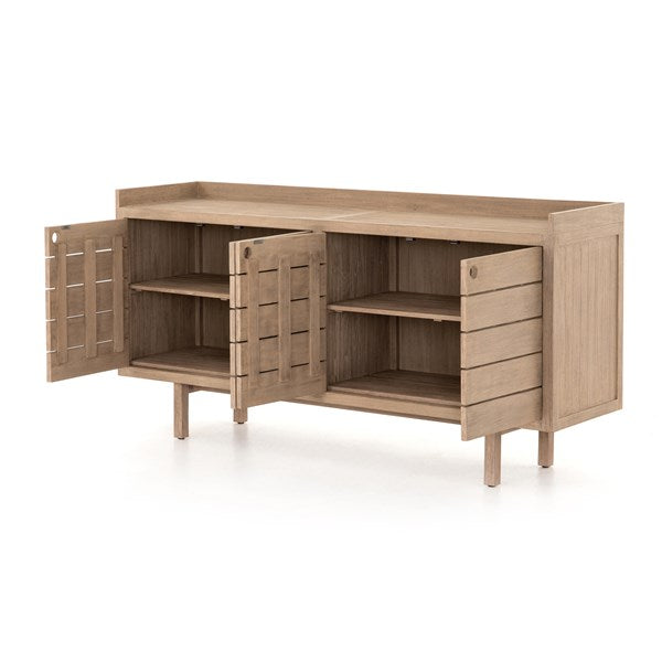 Lula Outdoor Sideboard-Washed Brown-Four Hands-FH-JSOL-060-Outdoor Storage-2-France and Son