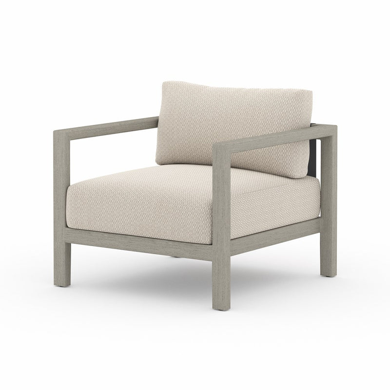 Sonoma Outdoor Chair-Four Hands-FH-JSOL-10301K-971-Outdoor Lounge ChairsWeathered Grey-Fsc Teak / Dark Grey Strap-Faye Sand-21-France and Son