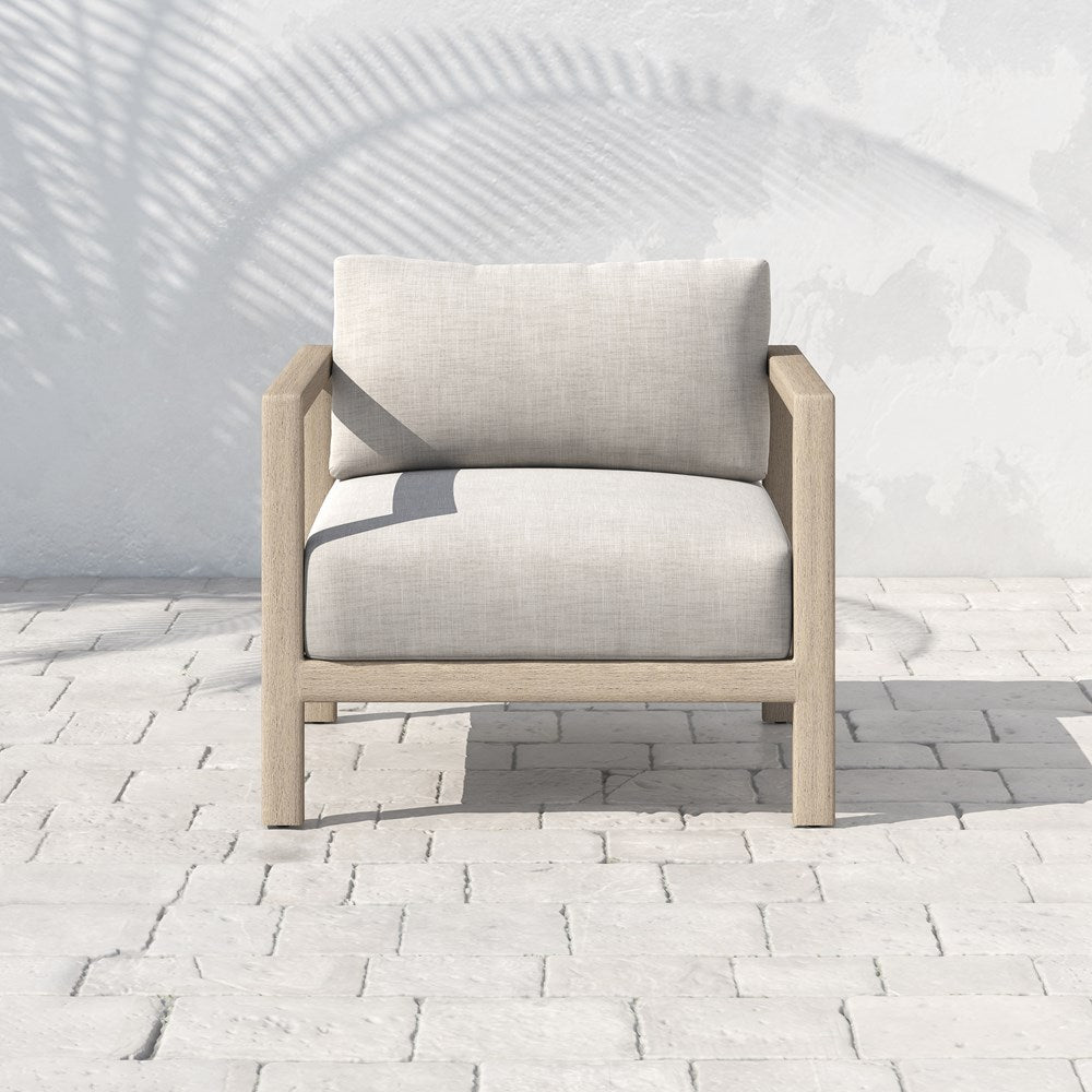 Sonoma Outdoor Chair-Four Hands-FH-JSOL-10302K-561-Outdoor Lounge ChairsWashed Brown-Fsc Teak / Light Grey Strap-Stone Grey-2-France and Son