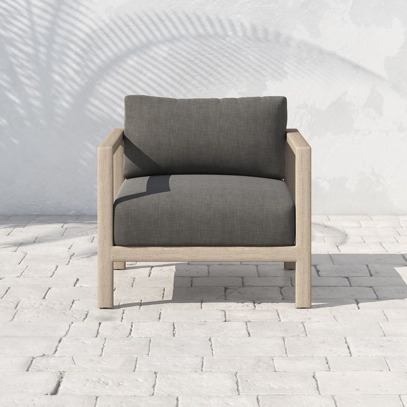 Sonoma Outdoor Chair-Four Hands-FH-JSOL-10302K-561-Outdoor Lounge ChairsWashed Brown-Fsc Teak / Light Grey Strap-Stone Grey-3-France and Son