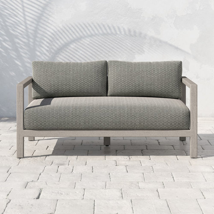 Sonoma Outdoor Sofa-60"-Four Hands-FH-JSOL-10402K-561-Outdoor SofasWashed Brown-Fsc / Light Grey Strap-Stone Grey-3-France and Son