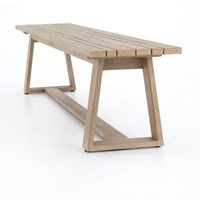 Atherton Outdoor Dining Bench-Four Hands-FH-JSOL-133-BenchesWASHED BROWN-2-France and Son
