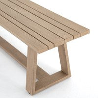 Atherton Outdoor Dining Bench-Four Hands-FH-JSOL-133-BenchesWASHED BROWN-5-France and Son