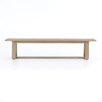 Atherton Outdoor Dining Bench-Four Hands-FH-JSOL-133-BenchesWASHED BROWN-3-France and Son
