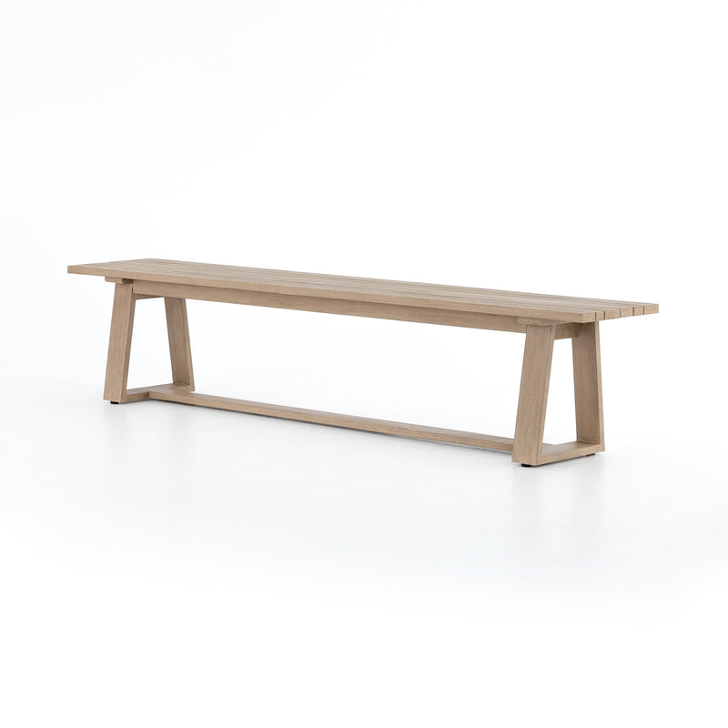 Atherton Outdoor Dining Bench-Four Hands-FH-JSOL-133-BenchesWASHED BROWN-1-France and Son