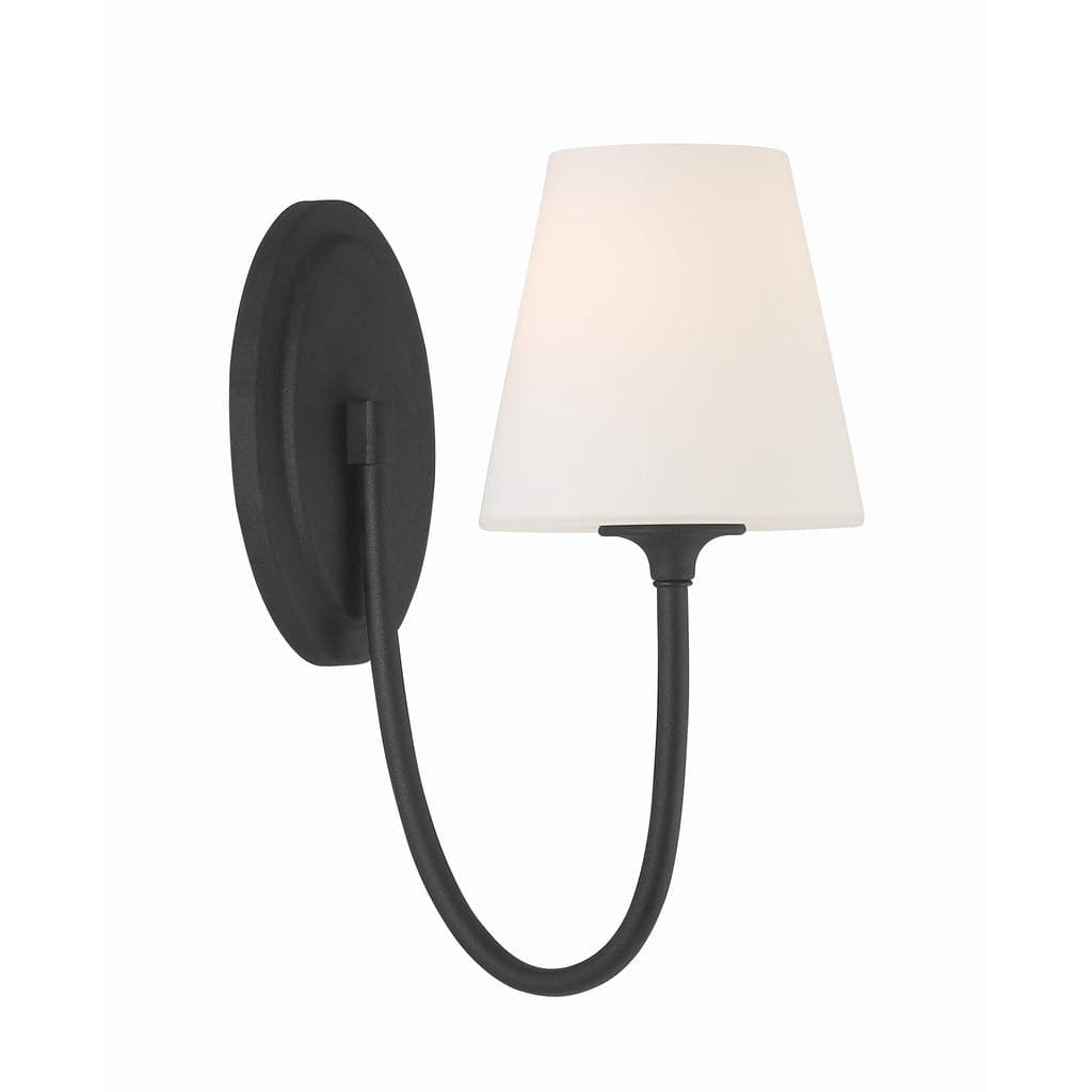 Juno 1 Light Wall Mount-Crystorama Lighting Company-CRYSTO-JUN-10321-BF-Flush MountsBlack Forged-1-France and Son