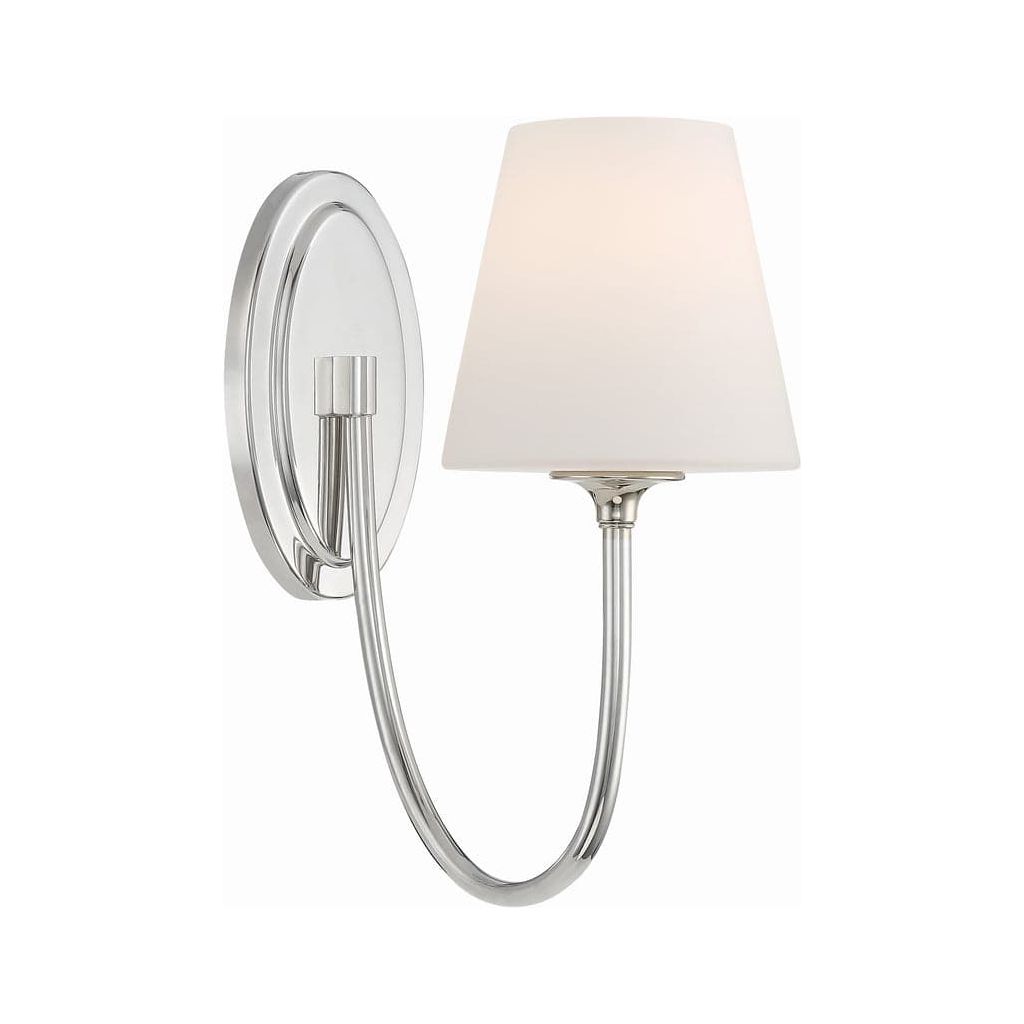 Juno 1 Light Wall Mount-Crystorama Lighting Company-CRYSTO-JUN-10321-PN-Flush MountsPolished Nickel-4-France and Son